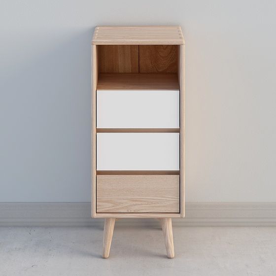 Mid-Century Modern Nightstand 3D model for Creative Spaces