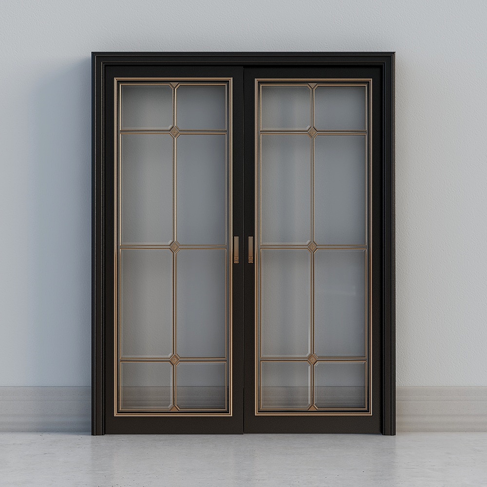 Porta con Finestra Cinese Scura