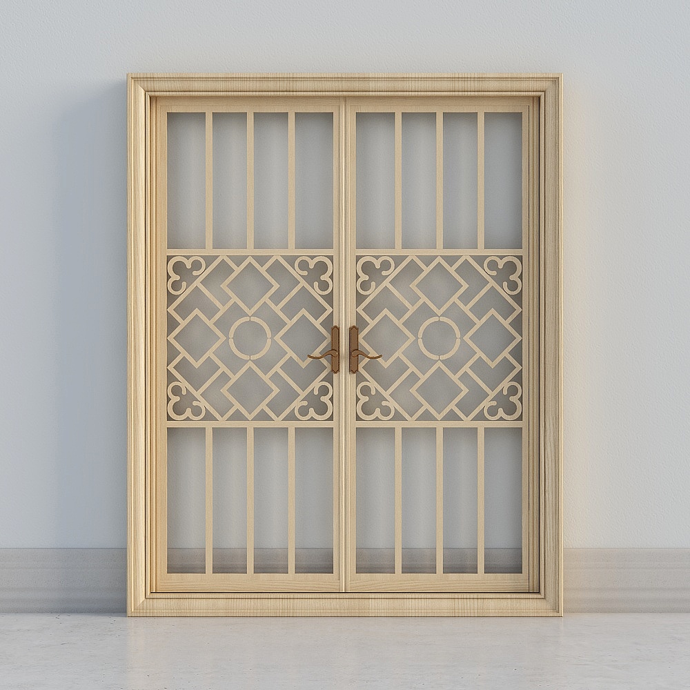 Elegant Low-Poly 3D Model Door Design