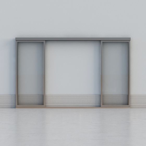 Modern Glass Sliding Door 3D model