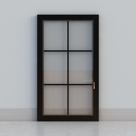 Black Field-Type Window 3D Model