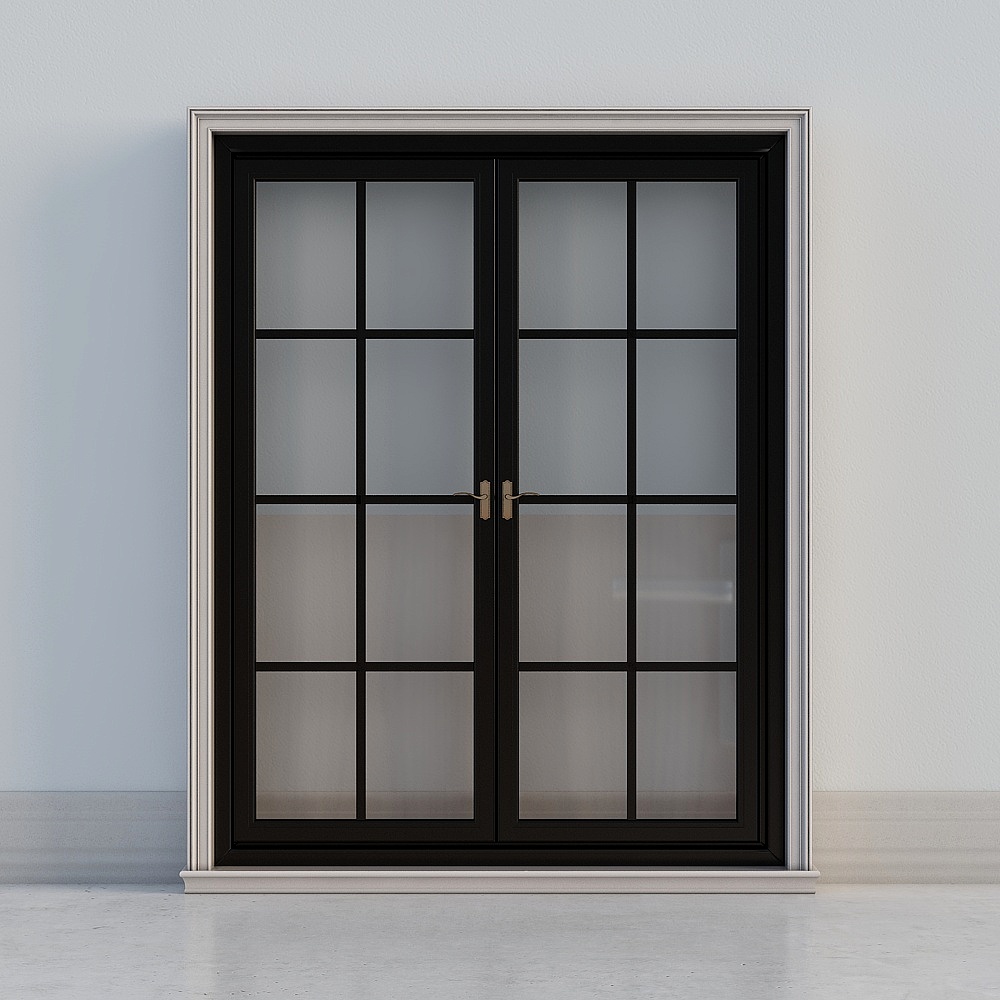 Elegant Double Door 3D model for Modern Architecture