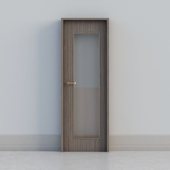 High-Detail Low-Poly Modern Door 3D Model