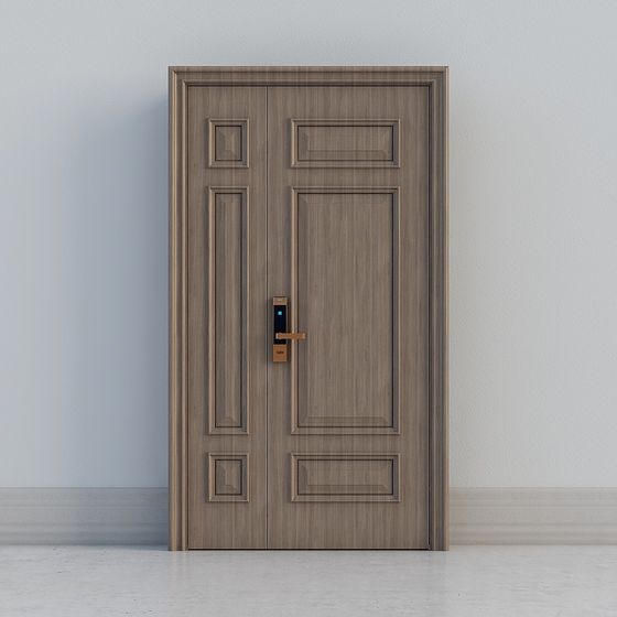 Stylish Low-Polygon Door 3D model for Modern Interiors