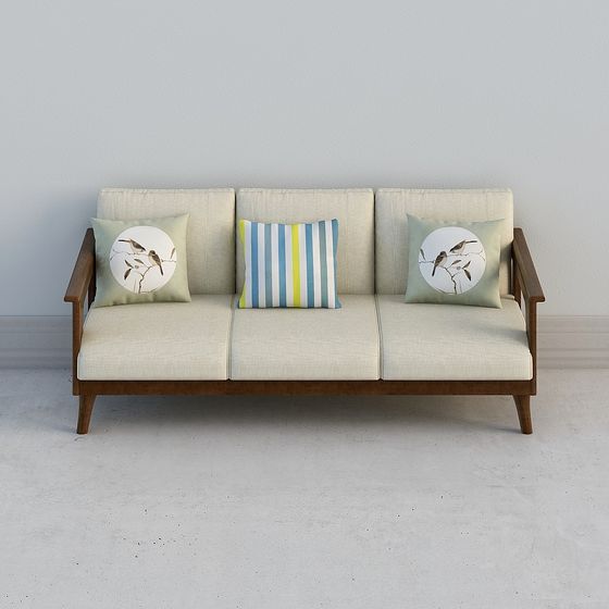 Cozy Retreat 3D model Sofa