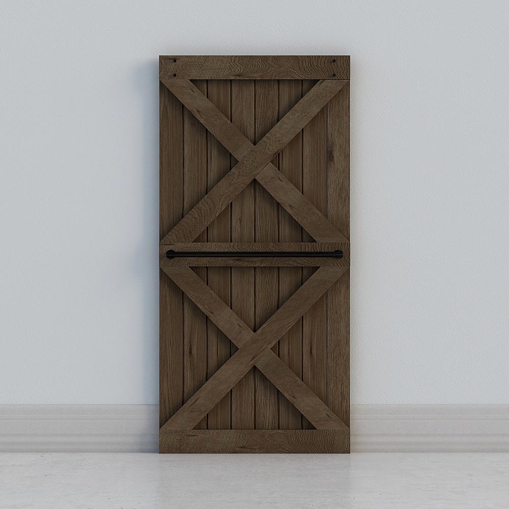 modern traditional wooden barn door