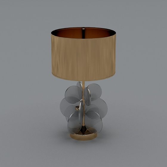 Elegant Art-Inspired Table Lamp 3D model