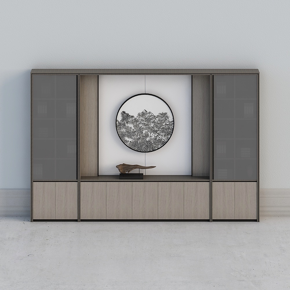 Asian Bookcases,Bookcases,Gray