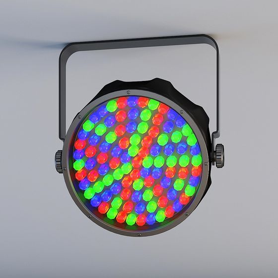 LED Spotlight 3D model with Low Polygon Design