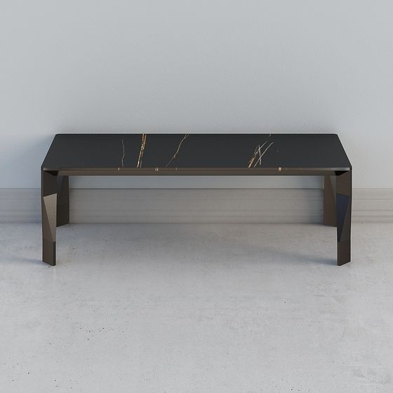 Elegant Low Poly Bench 3D model