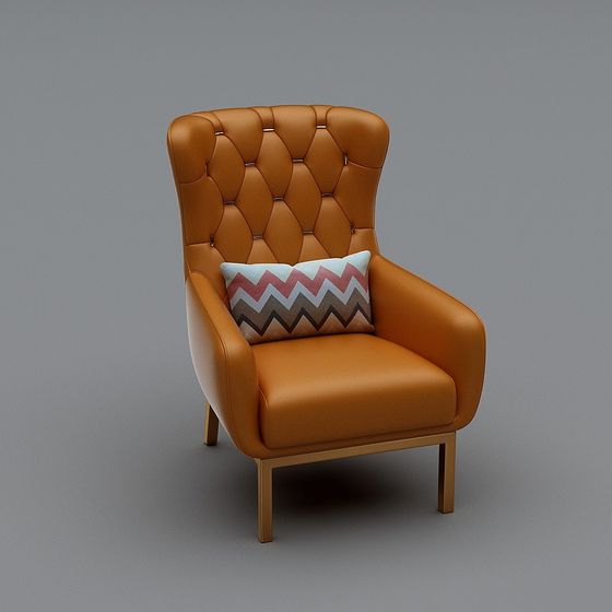 Vintage Leather Chair 3D model for Modern Interiors