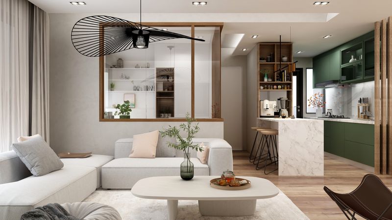 Modern Living Room Design: Open Layout and Neutral Tones