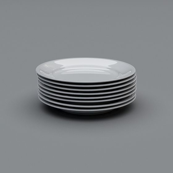Elegant Porcelain Stack 3D model