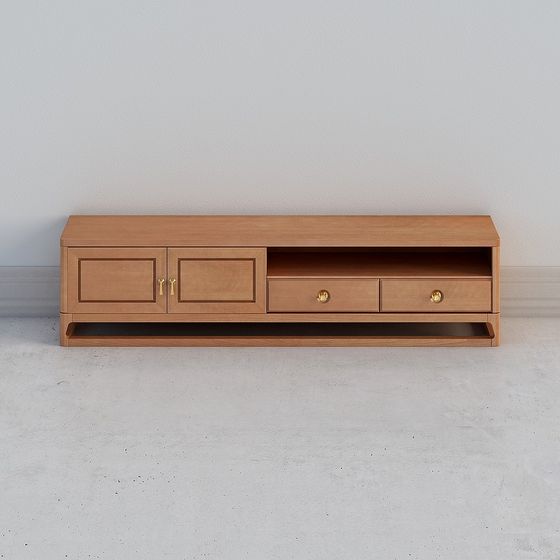 Modern Low-Polygon TV Cabinet 3D model