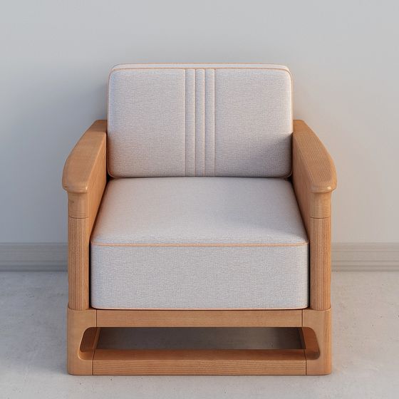 Cozy Retro Chair 3D model for Stylish Interiors