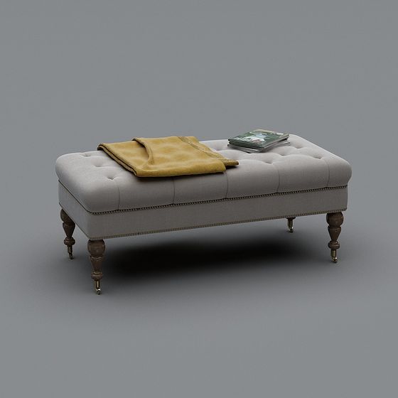Classic Ottoman 3D model for Modern Interiors