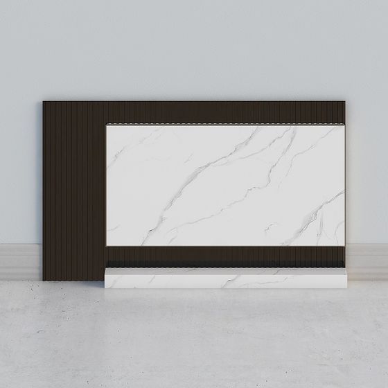 Elegant Marble Panel 3D model for Interior Design