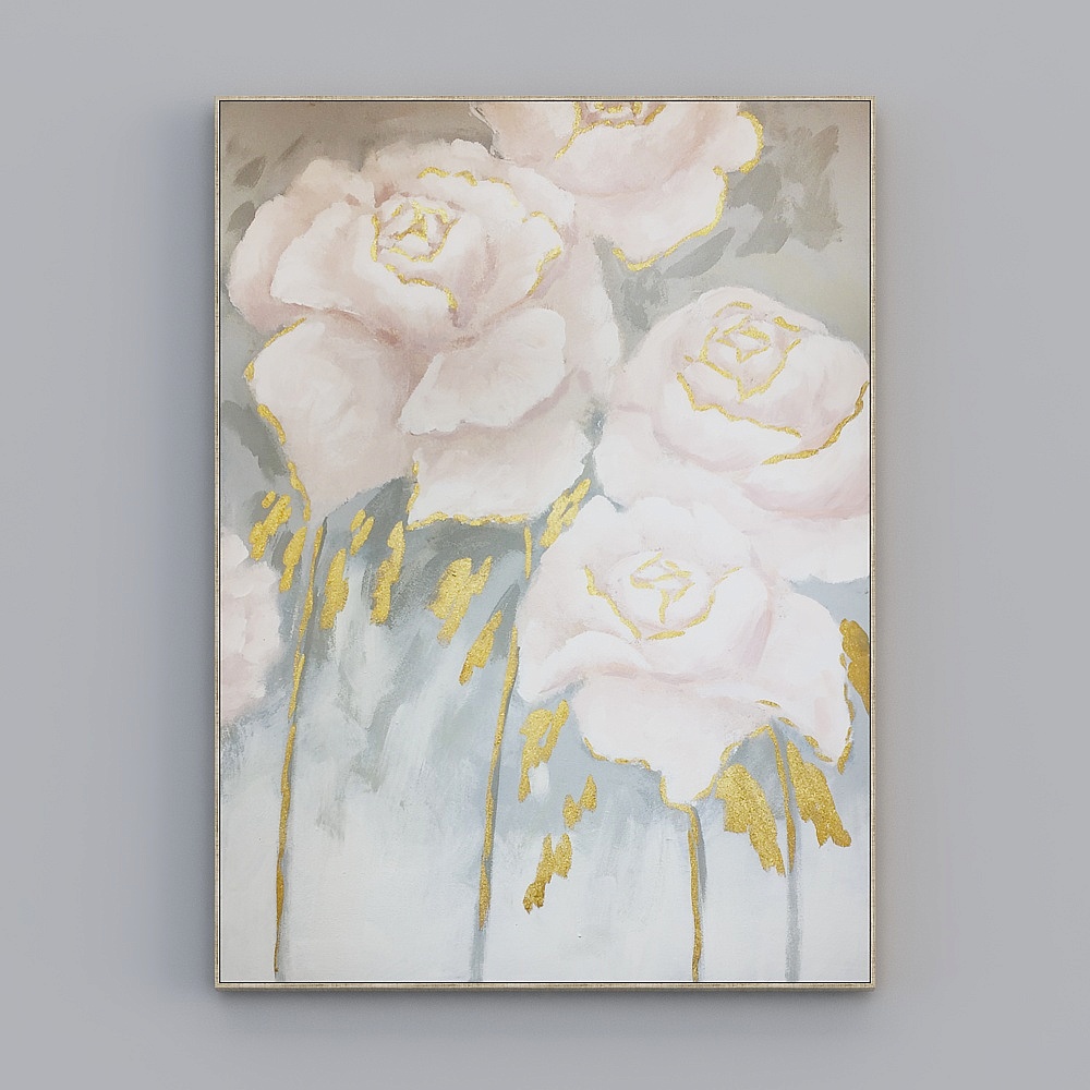 The whole house with painting - Xuanguan painting - hand-painted oil painting - peony