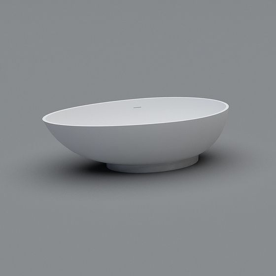 Luxury White and Gray Bath Tube 3D Model