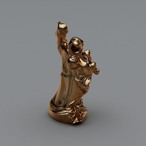 Golden Sculpture 3D model for Artistic Creations