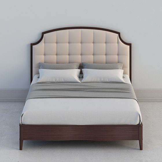 Elegant Modern Bed 3D model Design