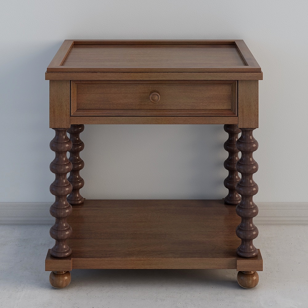 Vintage Style Side Table 3D model