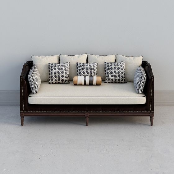 Stylish Vintage Sofa 3D model for Modern Interiors