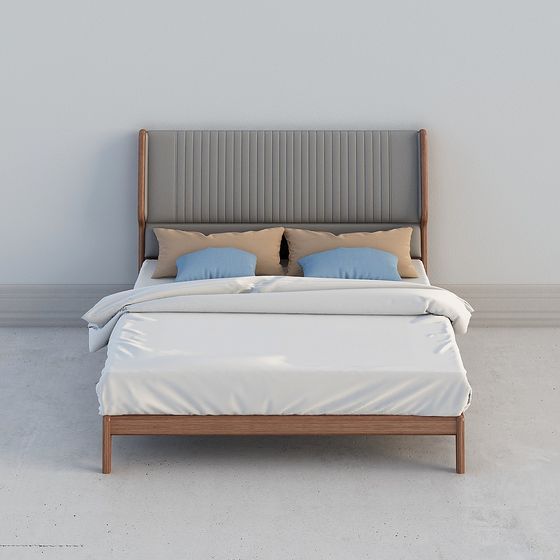 Modern Minimalist Bed Frame 3D model