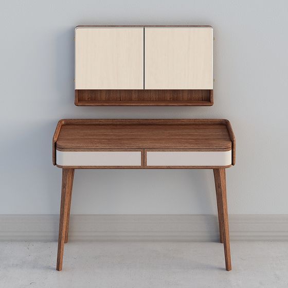 Mid-Century Vanity Desk 3D model for Your Projects
