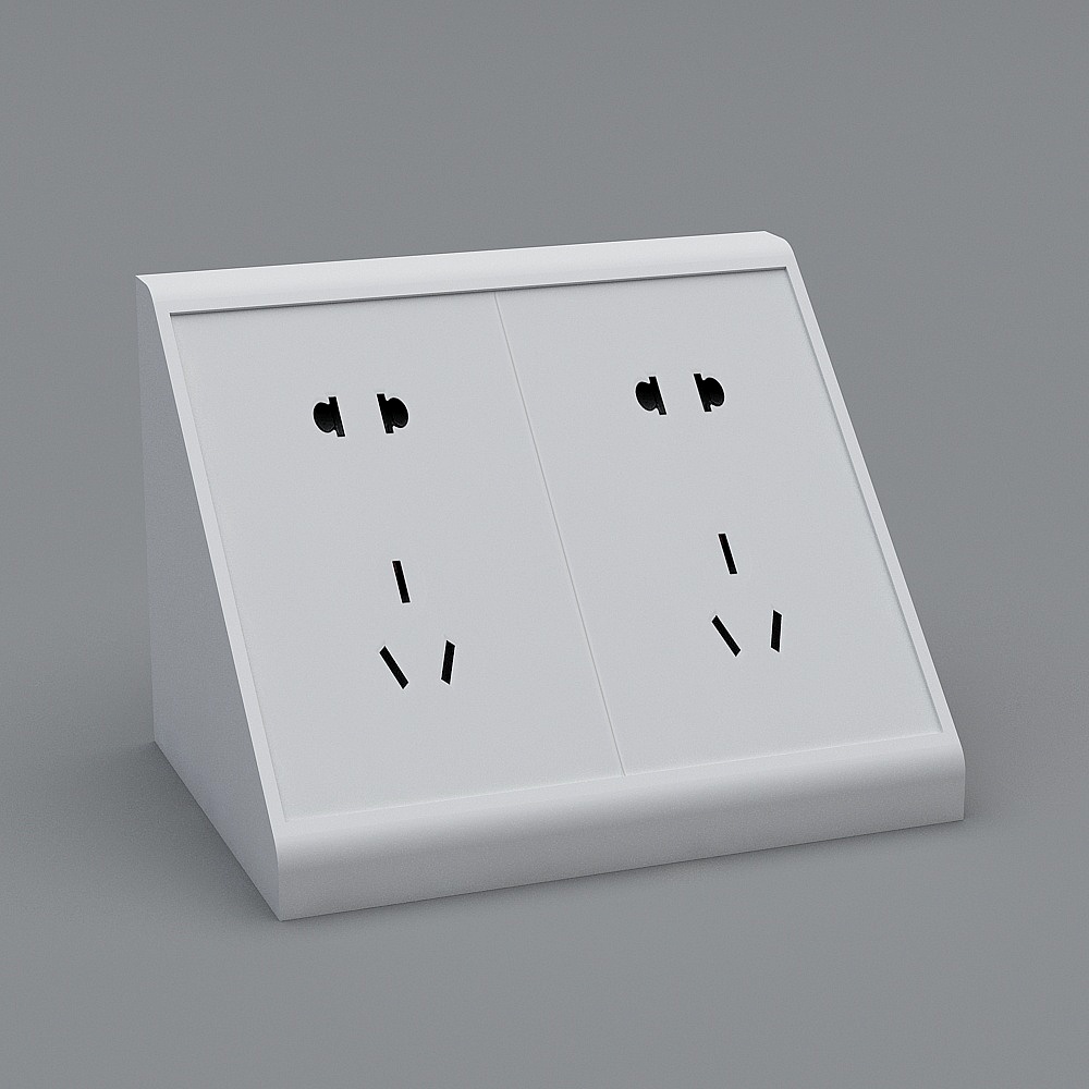 Minimalist Low-Poly Socket 3D model