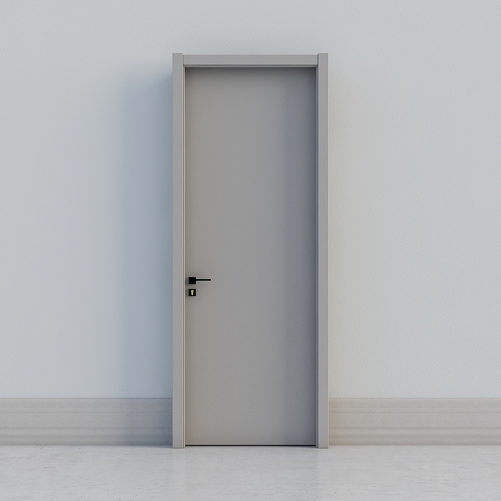 minimal grey door