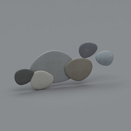 Floating Stone Arrangement 3D model