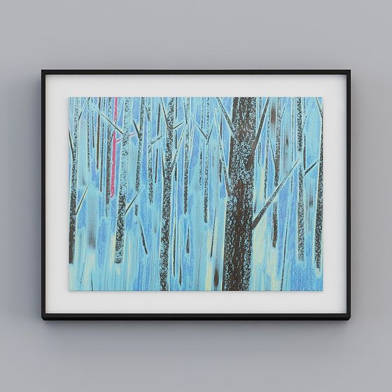 Crystal Forest 3D model for Winter Scene Design