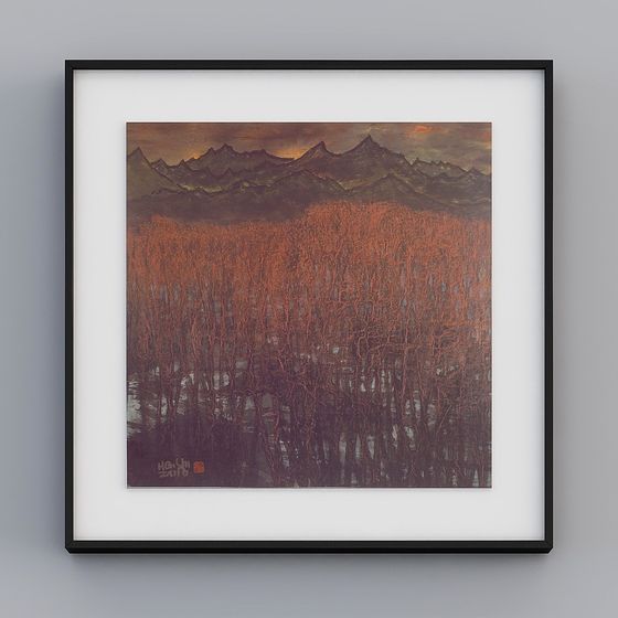 Realistic Low-Poly Mountain Range 3D model