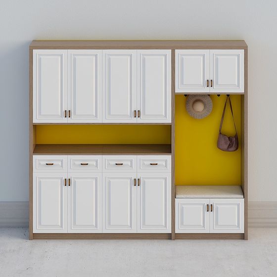 Elegant Minimalist Storage Cabinet 3D model