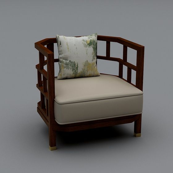 Vintage Leisure Chair 3D model for Creative Spaces