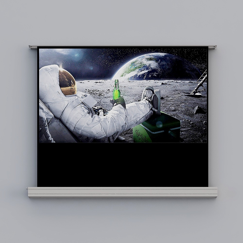 Astronaut Relaxing on the Moon 3D model