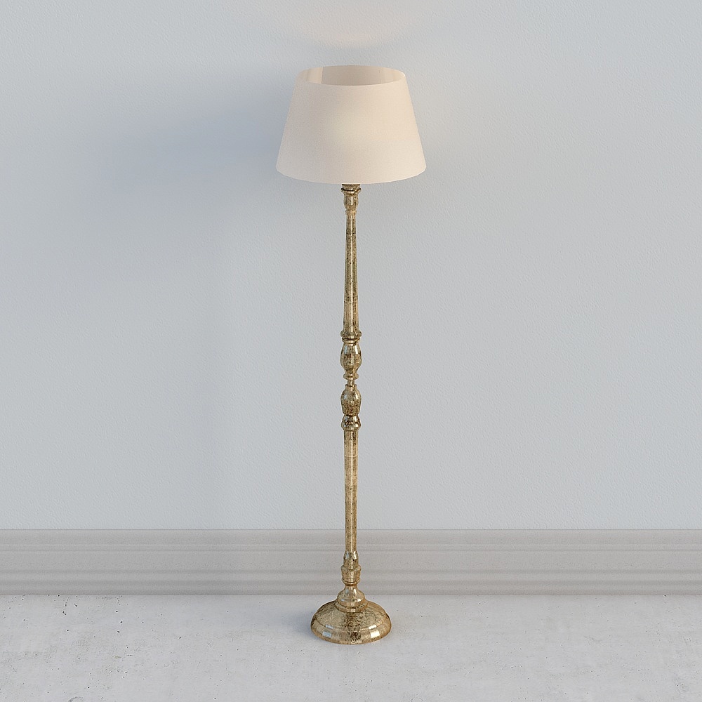 Elegant Vintage Floor Lamp 3D model