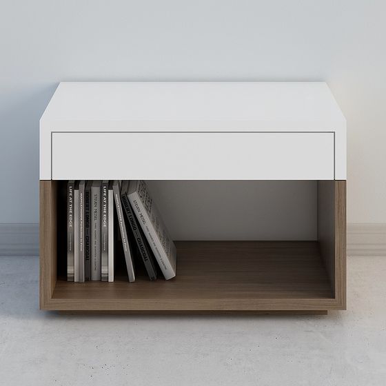 Stylish Low-Poly Bookcase 3D model for Modern Interiors