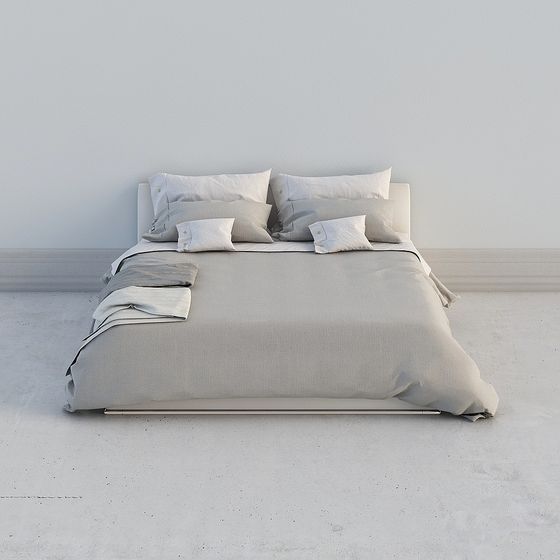 Modern Minimalist 3D Bed Model