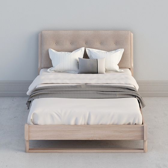 Modern Minimalist Bed Frame 3D model