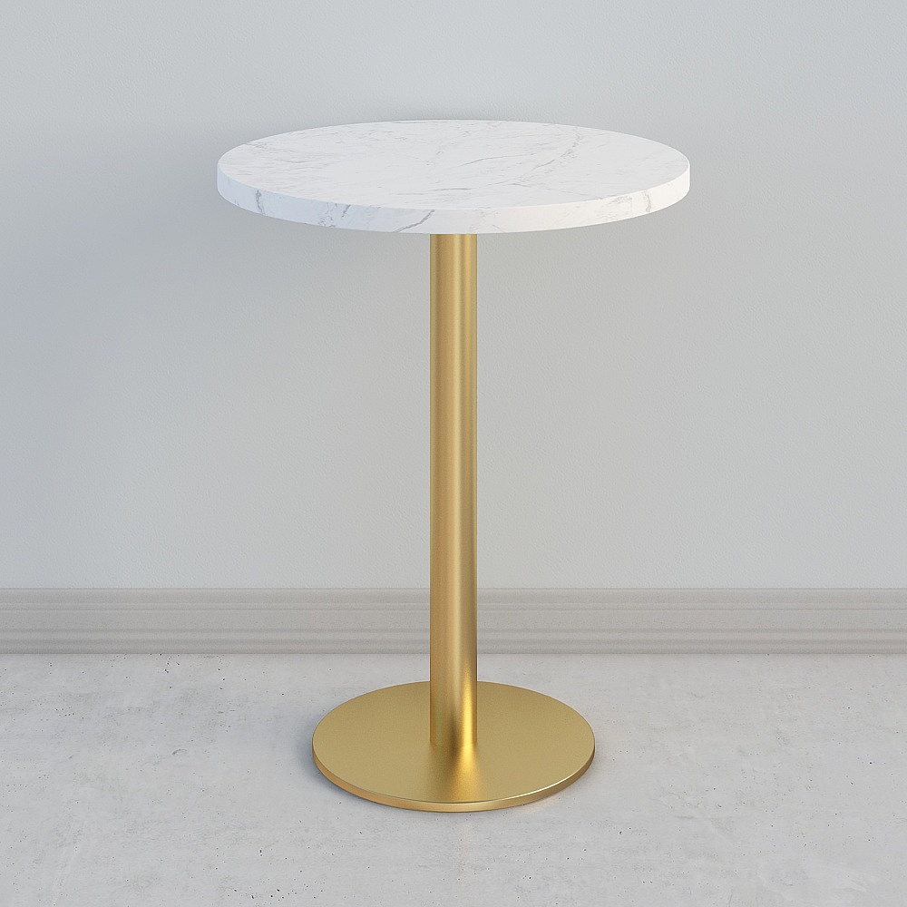 Elegant Low-Poly Round Table 3D model