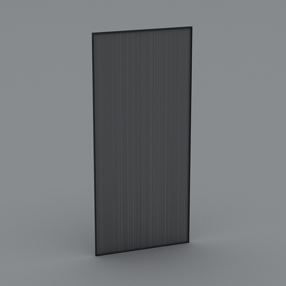 Ribbed glass panel