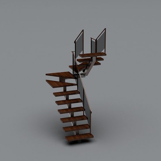 Chic Low-Poly Staircase 3D model for Various Designs