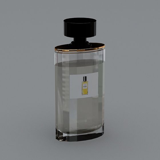 Elegant Perfume Bottle 3D model for Creative Projects