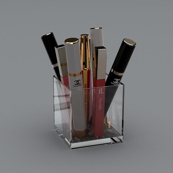 Stylish Acrylic Cosmetics Organizer 3D Model