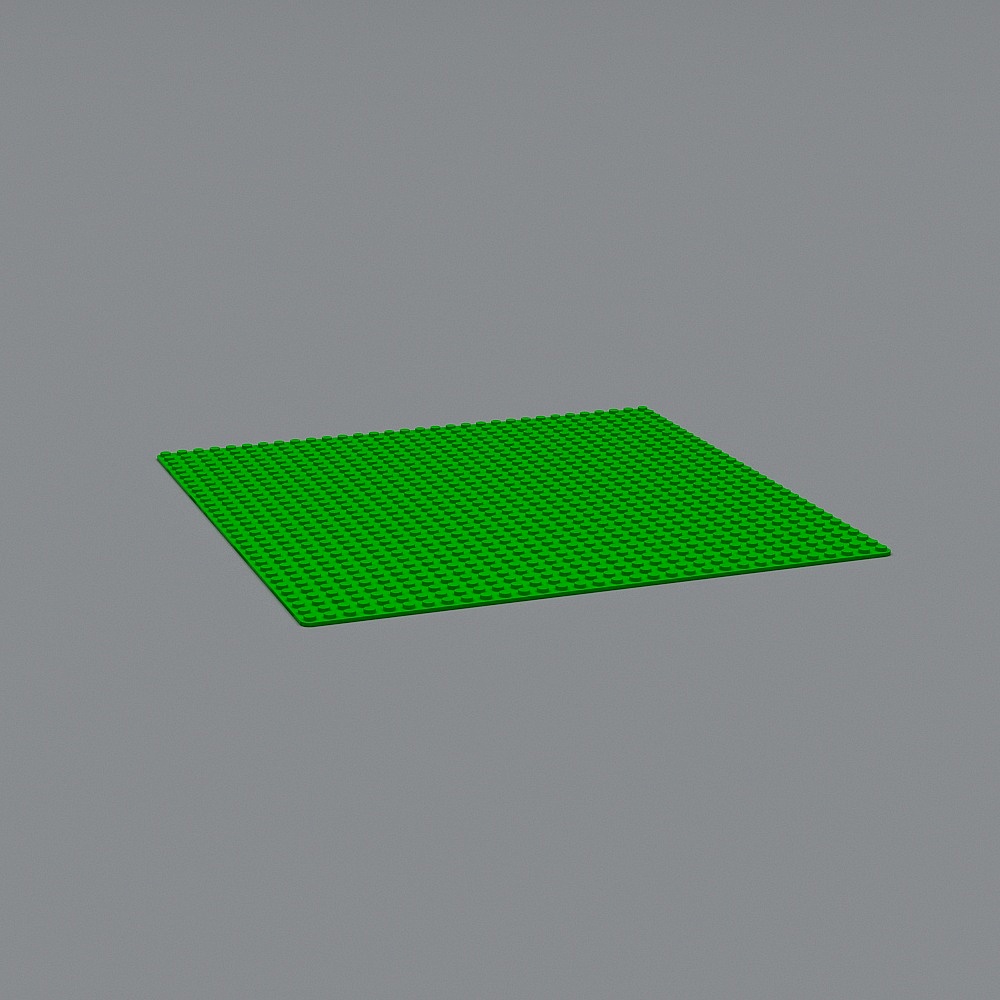 Playful Green Building Blocks 3D model