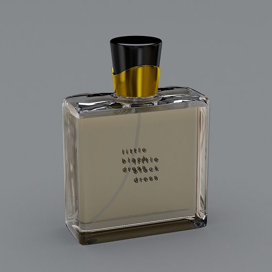 Elegant Little Black Dress Perfume Bottle 3D Model