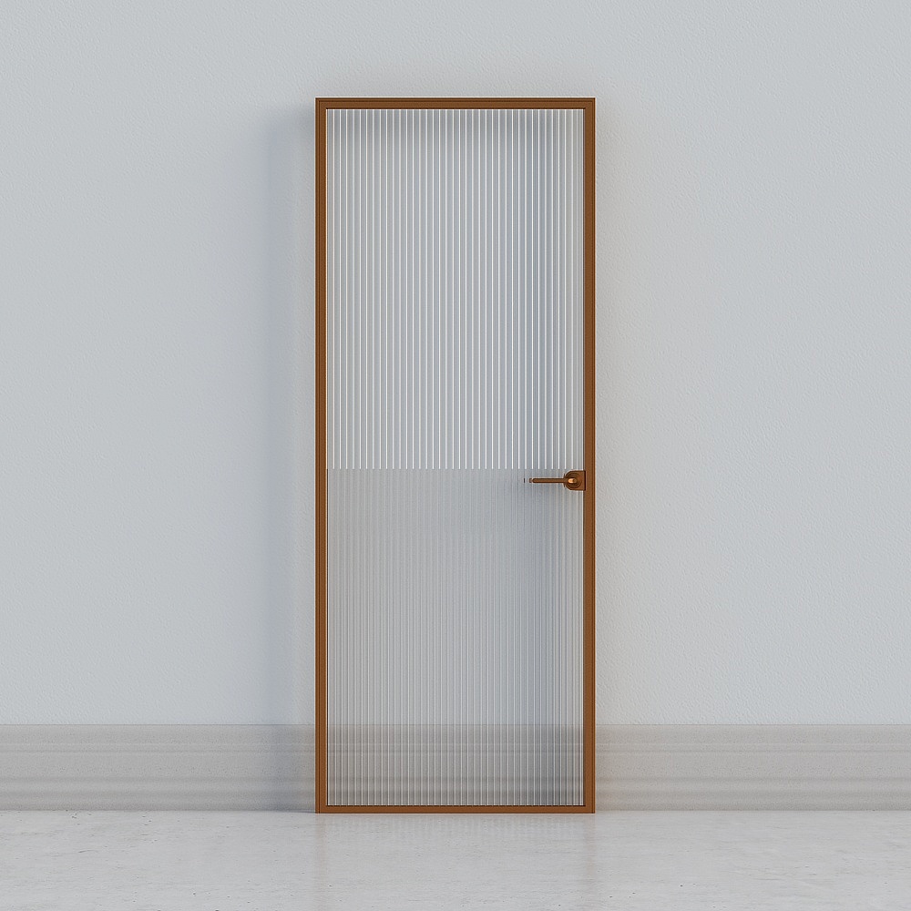 minimal gold glass door
