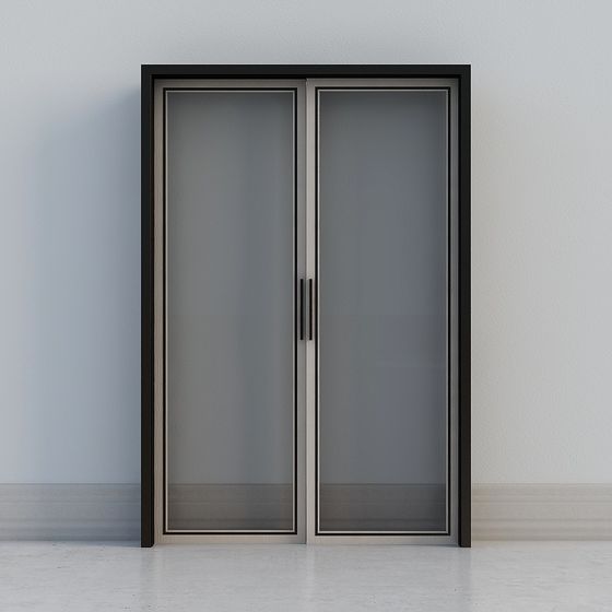 Sophisticated Double Door 3D Model for Contemporary Design